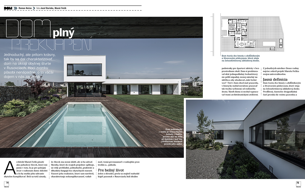 PLUSMINUSARCHITECTS › Rusovce House – InteriérExteriér magazine