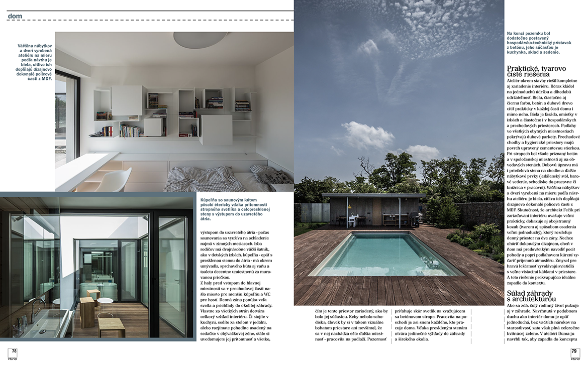 PLUSMINUSARCHITECTS › Rusovce House – InteriérExteriér magazine